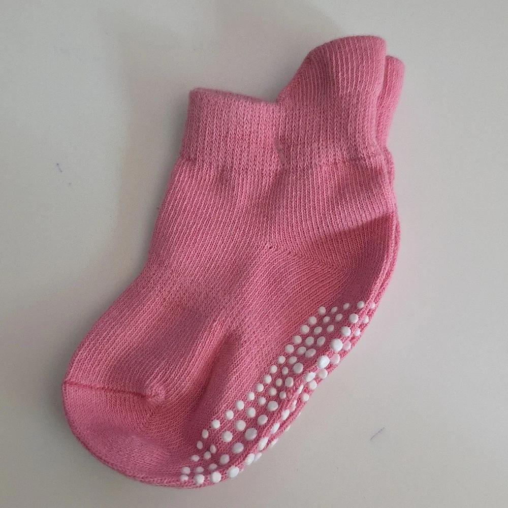 Baby Mixed Color Grip Socks - Size 10-12 Months Pack of 6